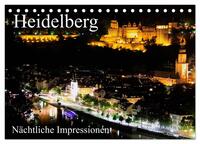Heidelberg - Nächtliche Impressionen (Tischkalender 2025 DIN A5 quer), CALVENDO Monatskalender