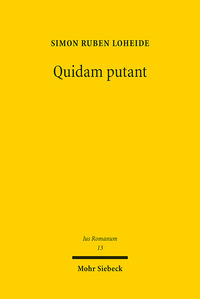 Vorderes Coverbild Quidam putant