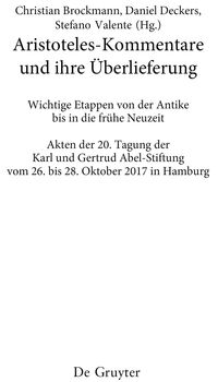 Aristoteles-Kommentare und ihre Überlieferung