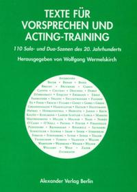 Vorderes Coverbild Texte für Vorsprechen und Acting-Training 1