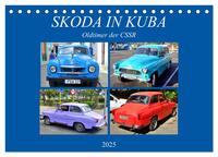 Vorderes Coverbild SKODA IN KUBA - Oldtimer der CSSR (Tischkalender 2025 DIN A5 quer), CALVENDO Monatskalender