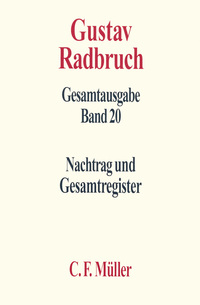 Vorderes Coverbild Gustav Radbruch Gesamtausgabe