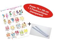 Vorderes Coverbild Meine tierischen Zahlen von 1-20 deutsch/Englisch + Posterschienen