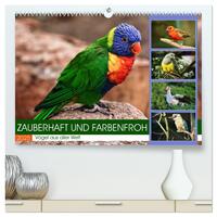 Zauberhaft und farbenfroh (hochwertiger Premium Wandkalender 2025 DIN A2 quer), Kunstdruck in Hochglanz