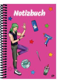 Vorderes Coverbild A 5 Notizbuch Manga Quinn, pink, blanko