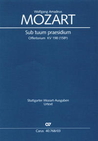 Sub tuum praesidium (Klavierauszug)