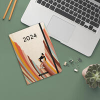 matabooks - Kalender Samaya 2024 Farbe: Coral (DE/EN)