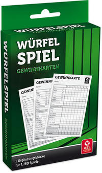 Würfelspiel Gewinnkarten - Blöcke