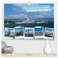 Ein Sommertag in Genf (hochwertiger Premium Wandkalender 2025 DIN A2 quer), Kunstdruck in Hochglanz