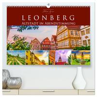 Leonberg - Altstadt in Abendstimmung (hochwertiger Premium Wandkalender 2025 DIN A2 quer), Kunstdruck in Hochglanz