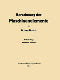 Vorderes Coverbild Berechnung der Maschinenelemente