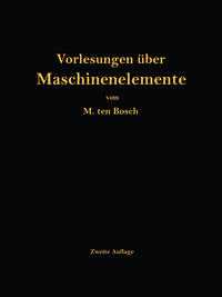 Vorderes Coverbild Vorlesungen über Maschinenelemente