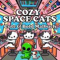 Katzen Malbuch - Space Cats Katzen im Weltraum Ausmalbuch für Erwachsene und Jugendliche
