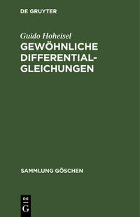 Vorderes Coverbild Gewöhnliche Differentialgleichungen