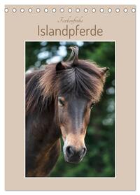 Farbenfrohe Islandpferde (Tischkalender 2025 DIN A5 hoch), CALVENDO Monatskalender