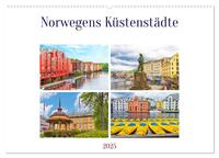 Norwegens Küstenstädte (Wandkalender 2025 DIN A2 quer), CALVENDO Monatskalender