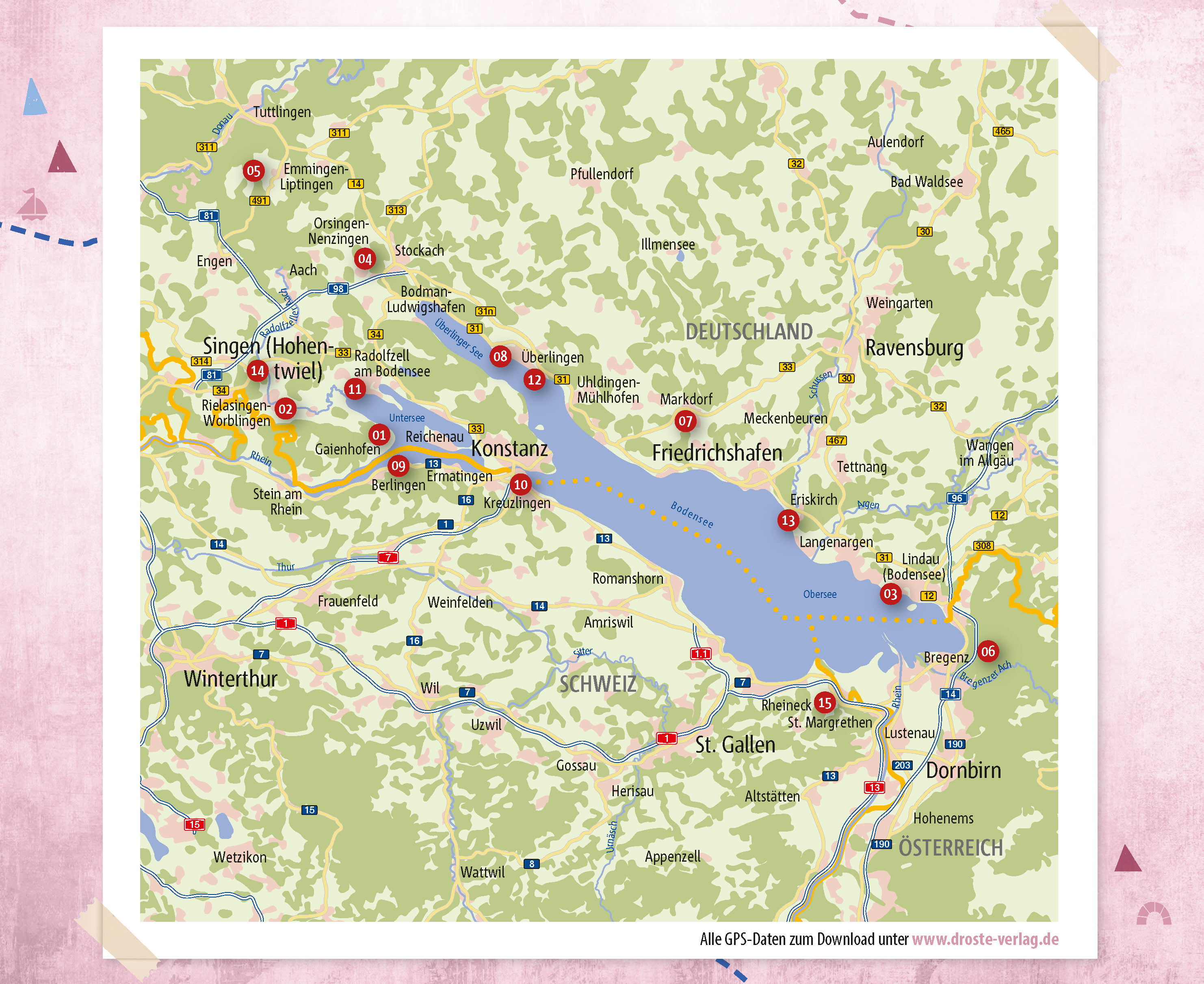 Beispielinhalt (Bild) Bodensee. Radeln für die Seele