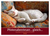 Pfotenabenteuer gleich (Wandkalender 2026 DIN A2 quer), CALVENDO Monatskalender
