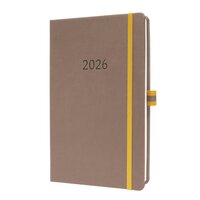 Vorderes Coverbild SIGEL L2605 Wochenkalender Linescape 2026, ca. A5, , braun, gelb