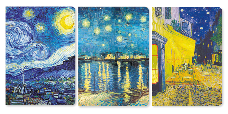 Dreier Set Mini-Notizbücher: Vincent van Gogh