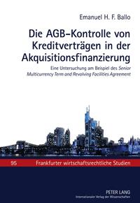 Vorderes Coverbild Die AGB-Kontrolle von Kreditverträgen in der Akquisitionsfinanzierung