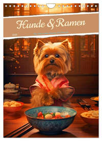 Vorderes Coverbild Hunde & Ramen - Ein Jahr voller Genuss und Freude (Wandkalender 2026 DIN A4 hoch), CALVENDO Monatskalender