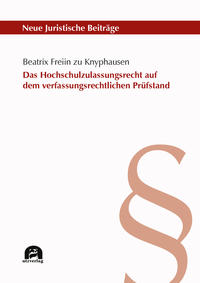 Vorderes Coverbild Das Hochschulzulassungsrecht auf dem verfassungsrechtlichen Prüfstand