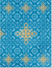 Der Zauber Indiens Großes Notizheft Motiv Blaues Ornament