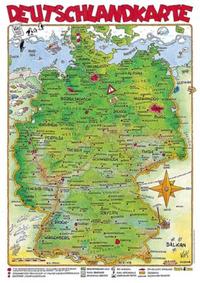 Cartoonlandkarte Deutschland