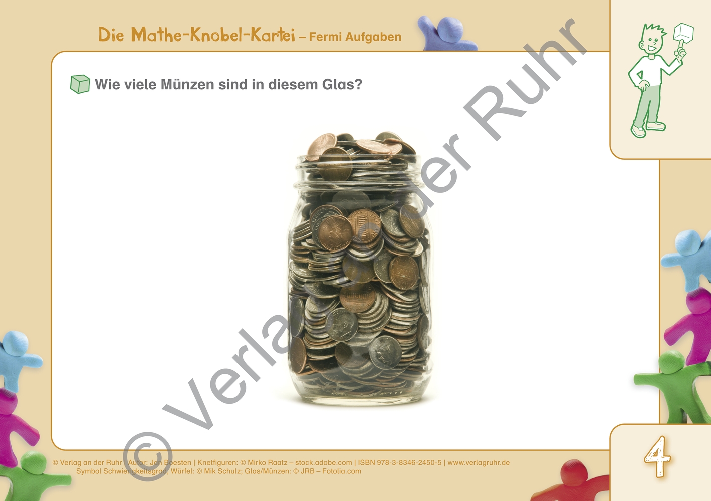 Beispielinhalt (Bild) Die Mathe-Knobel-Kartei: Fermi-Aufgaben, Klasse 3-6