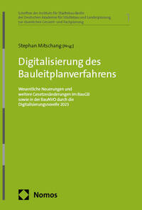 Vorderes Coverbild Digitalisierung des Bauleitplanverfahrens