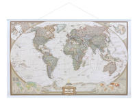 Vorderes Coverbild NGS Weltkarte als Poster, mit Leisten, ca. 88x58cm