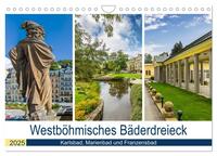 Westböhmisches Bäderdreieck - Karlsbad, Marienbad und Franzensbad (Wandkalender 2025 DIN A4 quer), CALVENDO Monatskalender