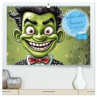 Süßes oder Saures - Ein Jahr voller Monsterspaß (hochwertiger Premium Wandkalender 2026 DIN A2 quer), Kunstdruck in Hochglanz