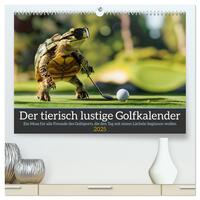 Der tierisch lustige Golfkalender (hochwertiger Premium Wandkalender 2025 DIN A2 quer), Kunstdruck in Hochglanz