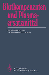 Vorderes Coverbild Blutkomponenten und Plasmaersatzmittel