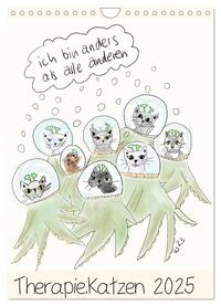 Therapie.Katzen (Wandkalender 2025 DIN A4 hoch), CALVENDO Monatskalender