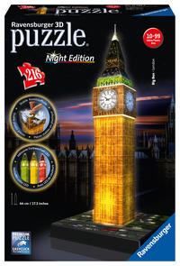 3D Puzzle 216 Teile - Big Ben bei Nacht