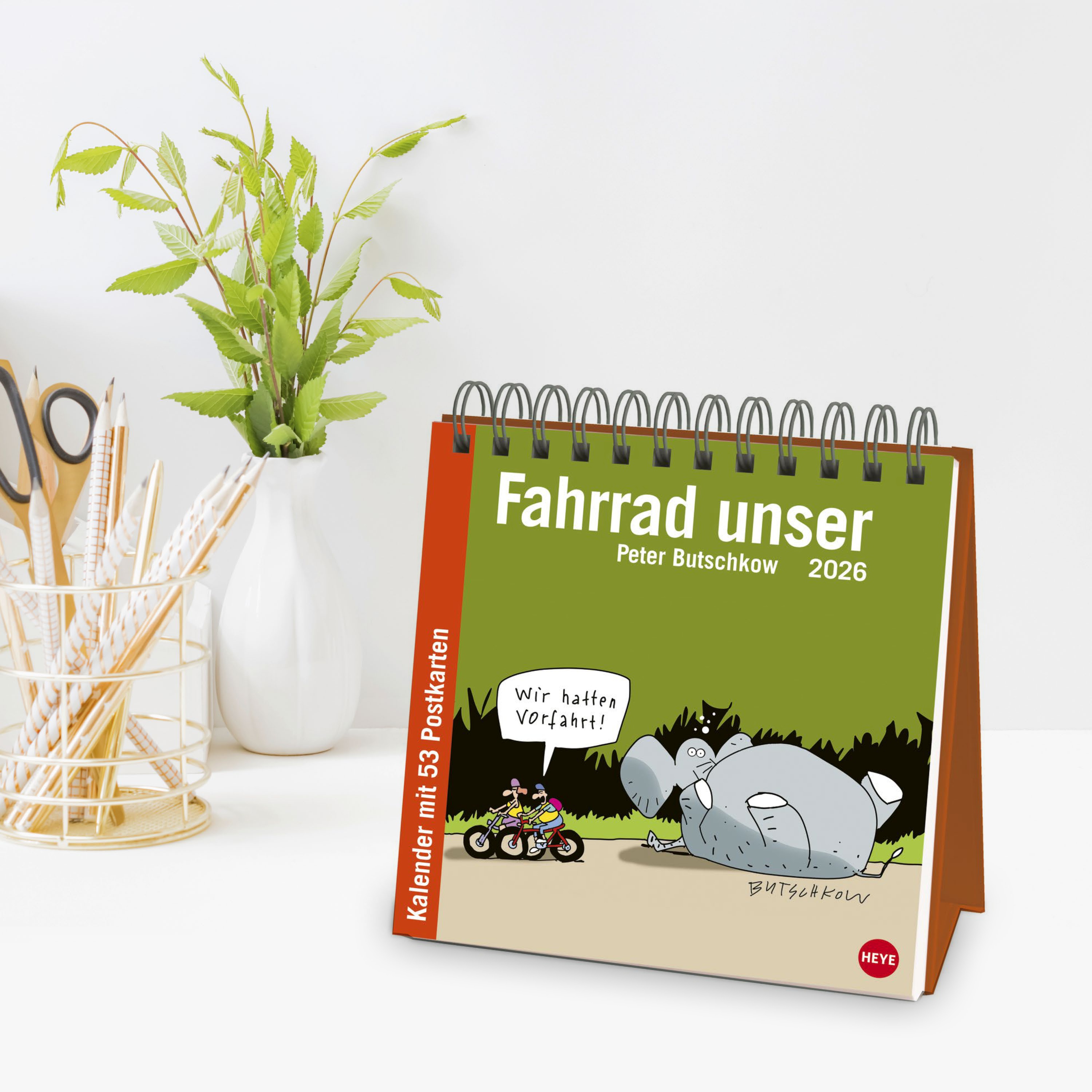 Peter Butschkow: Fahrrad unser Premium-Postkartenkalender 2026