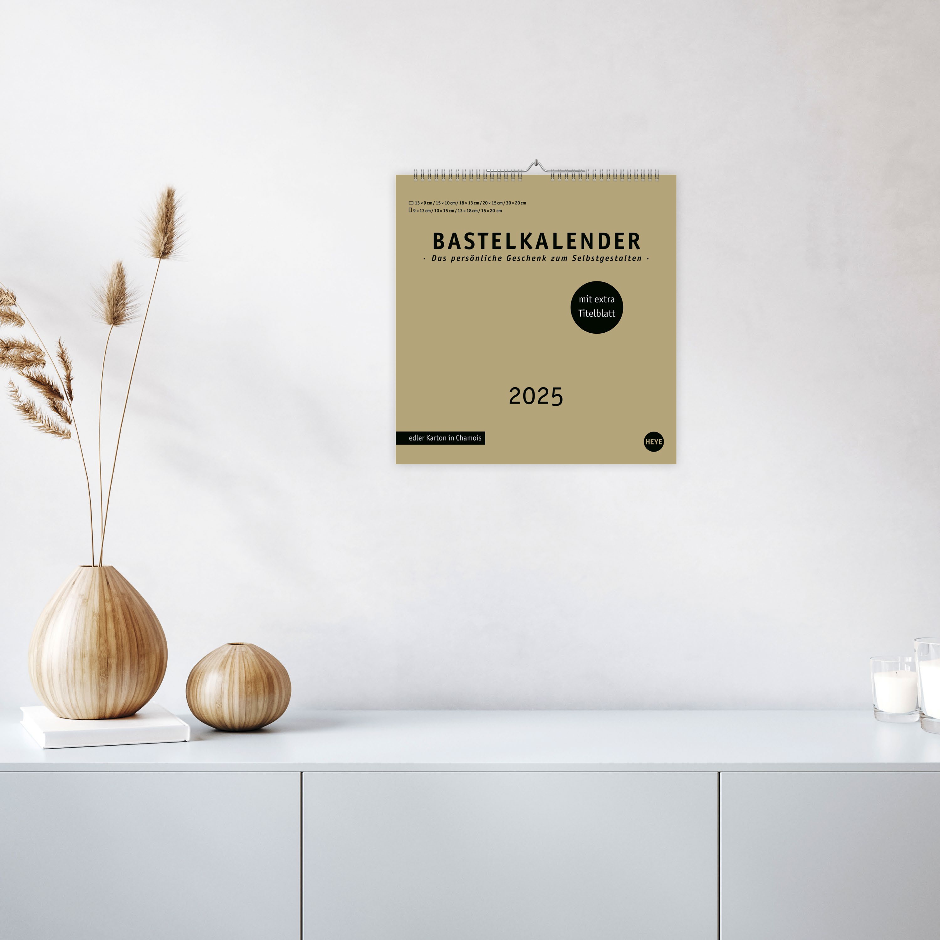 Premium-Bastelkalender gold groß 2025